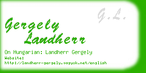 gergely landherr business card